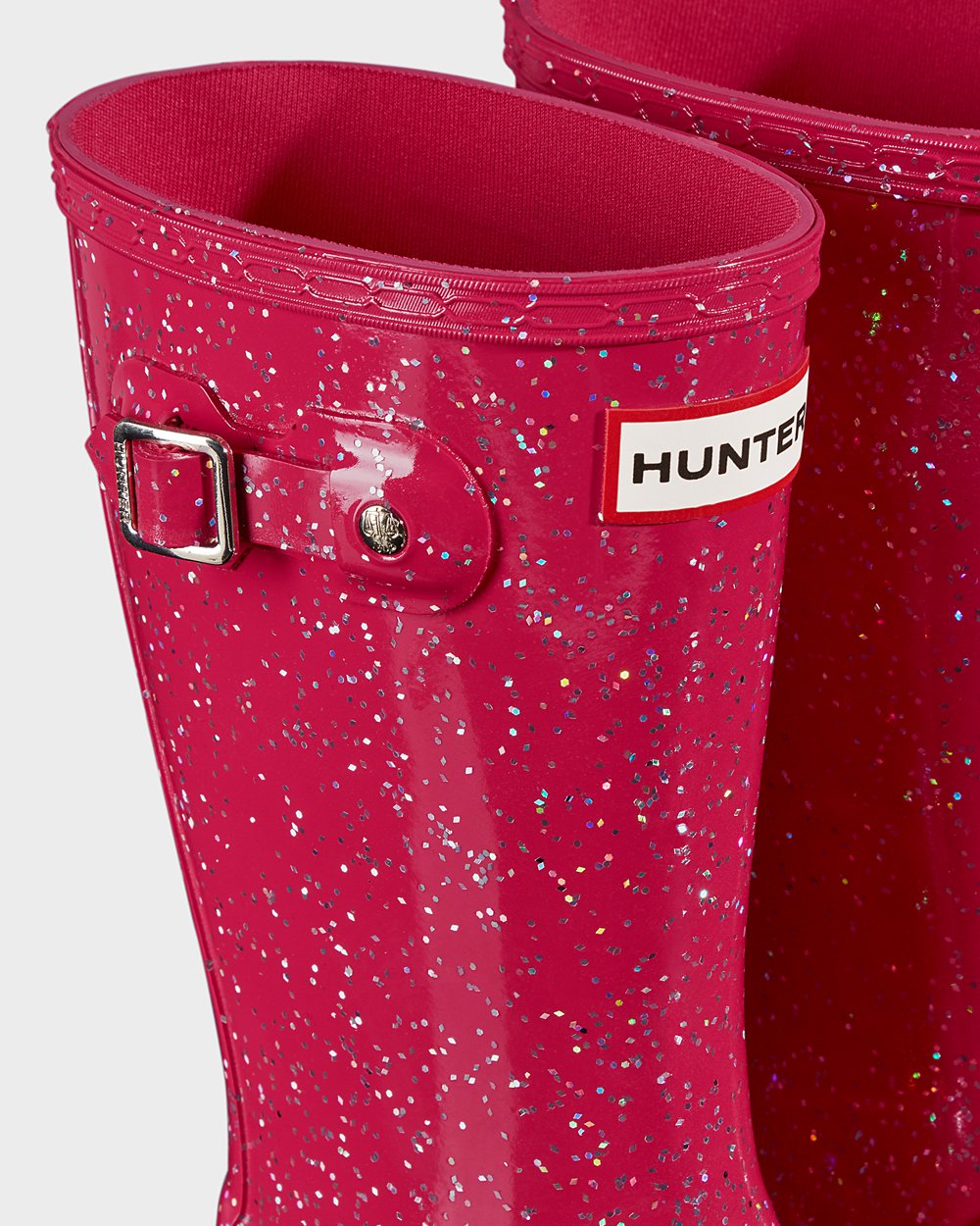 Hunter Gummistøvler Rosa - Barn Original Big Giant Glitter - Norge ZGTSHB-247